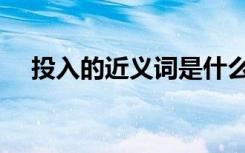 投入的近义词是什么词（投入的近义词）