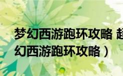 梦幻西游跑环攻略 超详细跑环经验分享（梦幻西游跑环攻略）