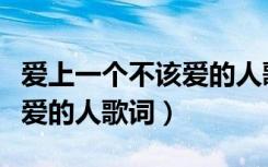 爱上一个不该爱的人歌词祁隆（爱上一个不该爱的人歌词）