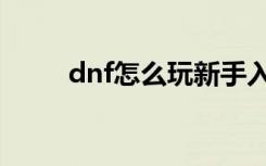 dnf怎么玩新手入门（dnf怎么玩）