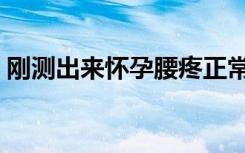 刚测出来怀孕腰疼正常吗（怀孕腰疼正常吗）