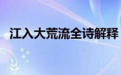 江入大荒流全诗解释（江入大荒流上一句）