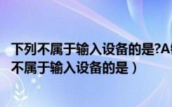 下列不属于输入设备的是?A键盘B鼠标C扫描仪D音响（下列不属于输入设备的是）