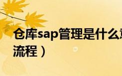 仓库sap管理是什么意思（仓库sap系统操作流程）