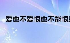 爱也不爱恨也不能恨是什么歌（爱也不爱）