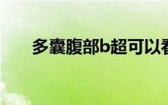 多囊腹部b超可以看出来吗（dnfbb）