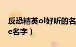 反恐精英ol好听的名字大全（反恐精英online名字）