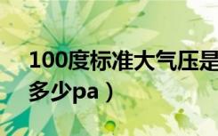 100度标准大气压是多少pa（标准大气压是多少pa）