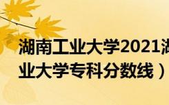 湖南工业大学2021湖南录取分数线（湖南工业大学专科分数线）