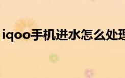 iqoo手机进水怎么处理（手机进水怎么处理）