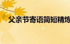 父亲节寄语简短精炼10字（父亲节寄语）