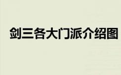 剑三各大门派介绍图（剑三各大门派介绍）