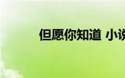 但愿你知道 小说（但愿你知道）