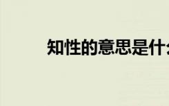 知性的意思是什么（知性的意思）