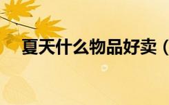 夏天什么物品好卖（夏天什么东西好卖）