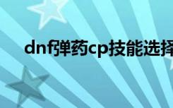 dnf弹药cp技能选择（dnf弹药pk连招）