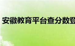 安徽教育平台查分数登录（安徽教育网查分）