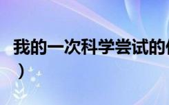我的一次科学尝试的作文（我的一次科学尝试）