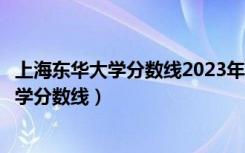 上海东华大学分数线2023年最低录取分数预估（上海东华大学分数线）