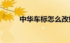 中华车标怎么改好看（中华车标）