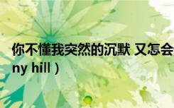 你不懂我突然的沉默 又怎会懂我不想说的难过（你不懂 sunny hill）