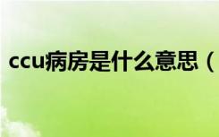 ccu病房是什么意思（nicu病房是什么意思）