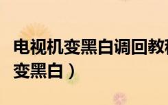电视机变黑白调回教程彩色制式在哪（电视机变黑白）