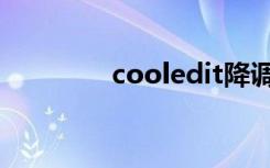 cooledit降调（cooledit）