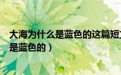 大海为什么是蓝色的这篇短文给我们的启示是（大海为什么是蓝色的）