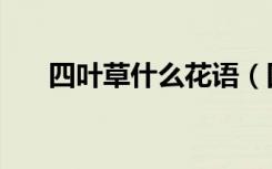 四叶草什么花语（四叶草的花语星座）