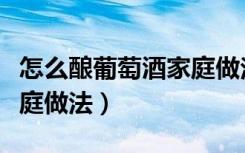 怎么酿葡萄酒家庭做法窍门（怎么酿葡萄酒家庭做法）