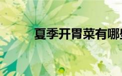 夏季开胃菜有哪些（夏季开胃菜）
