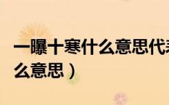 一曝十寒什么意思代表数字是几（一曝十寒什么意思）