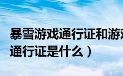 暴雪游戏通行证和游戏账号一样吗（暴雪游戏通行证是什么）
