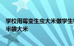 学校用霉变生虫大米做学生餐，当地市监：罚款一万，没收半袋大米