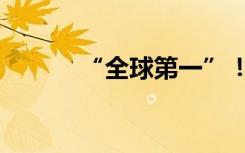 “全球第一”！屡破世界纪录！