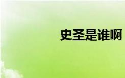 史圣是谁啊（史圣是谁）