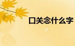 口关念什么字（口关念什么）