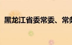 黑龙江省委常委、常务副省长王一新，被查