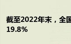 截至2022年末，全国60周岁以上老年人口占19.8%