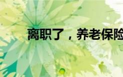 离职了，养老保险缴费中断怎么办？