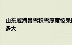 山东威海暴雪积雪厚度惊呆网友，一个视频感受威海的雪有多大