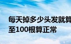 每天掉多少头发就算脱发？专家：每天掉50至100根算正常