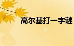 高尔基打一字谜（高尔基打一字）