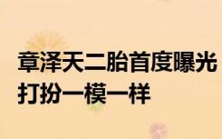 章泽天二胎首度曝光，疑似双胞胎男孩，穿着打扮一模一样