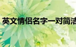 英文情侣名字一对简洁大方（英文情侣名字）