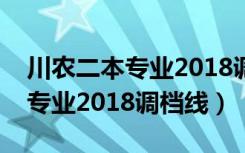 川农二本专业2018调档线多少分（川农二本专业2018调档线）