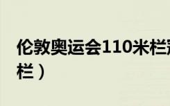 伦敦奥运会110米栏冠军（伦敦奥运会110米栏）