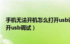 手机无法开机怎么打开usb调试功能（手机无法开机怎么打开usb调试）