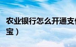 农业银行怎么开通支付宝（农行怎么开通支付宝）